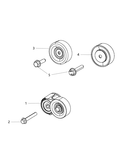 2016 Jeep Wrangler Pulley & Related Parts Diagram 1