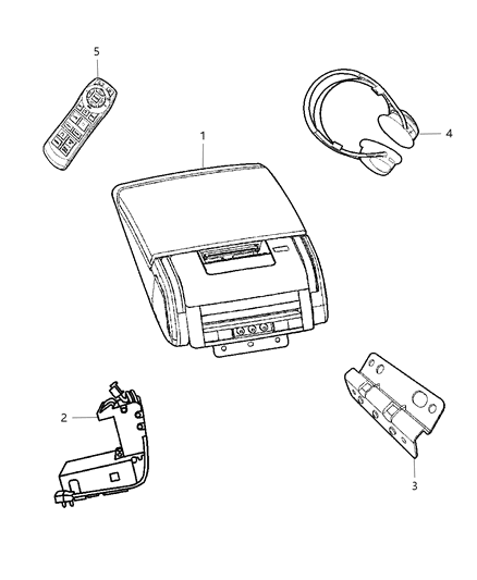 2006 Chrysler 300 Player-Dvd Diagram for 1BY971DVAB