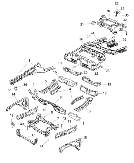 2015 Dodge Charger Mount-Differential Diagram for 68242690AA