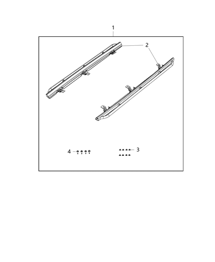 2016 Jeep Wrangler Guard Kit, Body Side Diagram 2