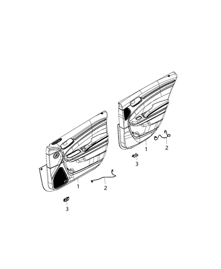 2016 Chrysler 300 Lamps, Door Panel Diagram