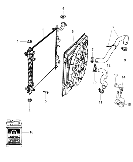 2021 Dodge Durango Radiator & Related Parts Diagram 2