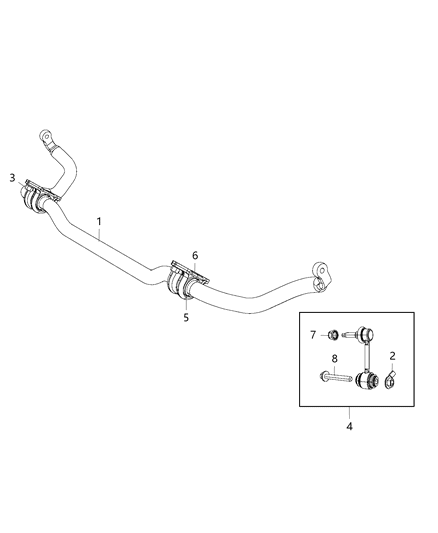 2021 Jeep Grand Cherokee Bar-Front Diagram for 68252202AD