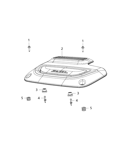 2017 Chrysler Pacifica Engine Cover & Related Parts Diagram 3