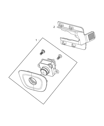 2017 Dodge Charger Camera-With Bezel Diagram for 5RC76MGMAG