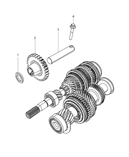 2011 Chrysler 200 Reverse Idler Shaft Assembly Diagram