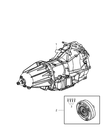 2006 Dodge Magnum Trans-With Torque Converter Diagram for 5176425AA