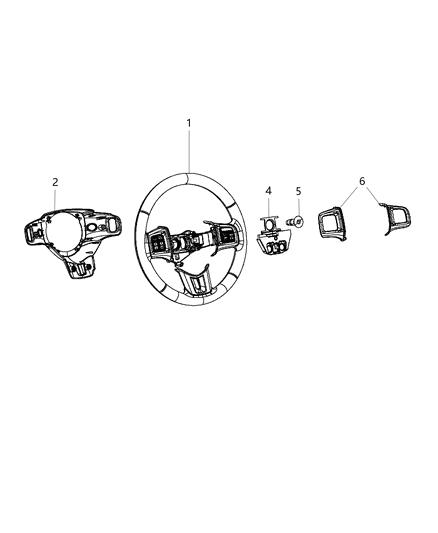 2011 Chrysler Town & Country Steering Wheel Assembly Diagram