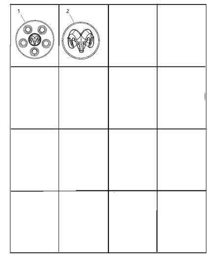2008 Dodge Nitro Wheel Center Cap Diagram for XG80PAKAA