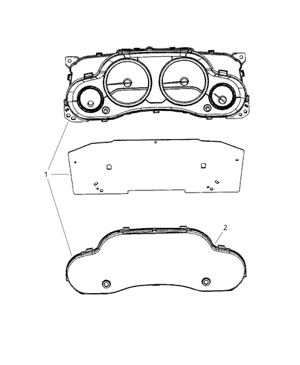 2011 Jeep Wrangler Cluster-Instrument Panel Diagram for 68060701AD