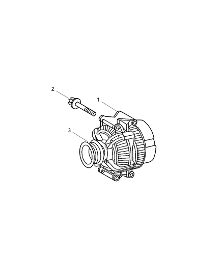 2002 Dodge Sprinter 3500 Pulley-Alternator Diagram for 5128144AA