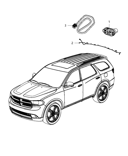 2012 Dodge Durango Harness-Rear FASCIA Diagram for 68158621AA