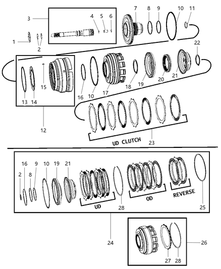 2008 Jeep Commander Input Clutch Assembly Diagram 1