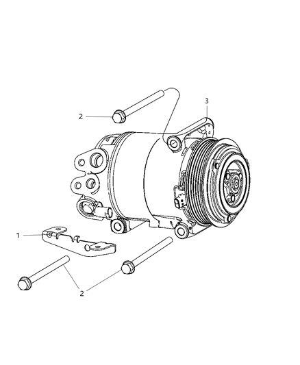 2016 Dodge Dart A/C Compressor Mounting Diagram 1