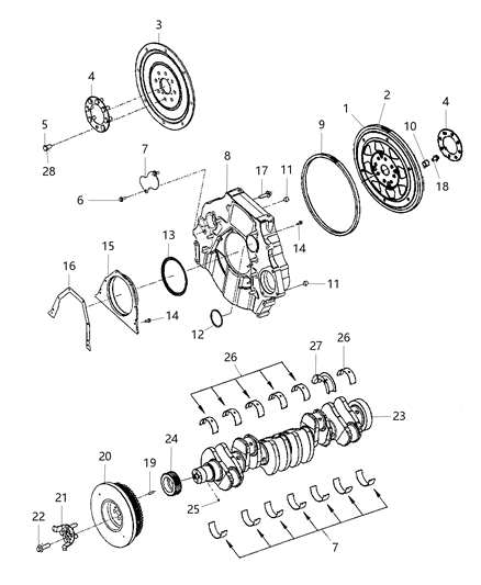 2008 Dodge Ram 2500 GEAR/RING-Ring Diagram for 4429903