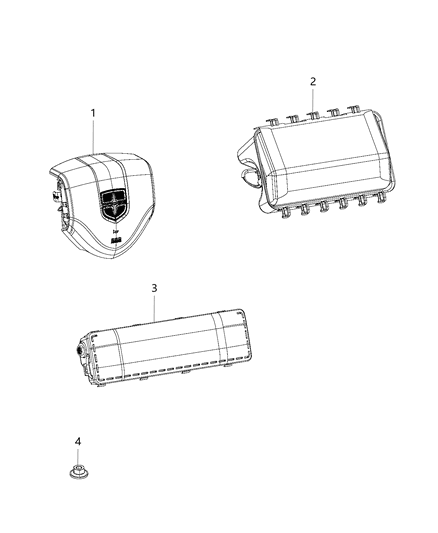 2018 Dodge Grand Caravan Air Bags - Front Diagram