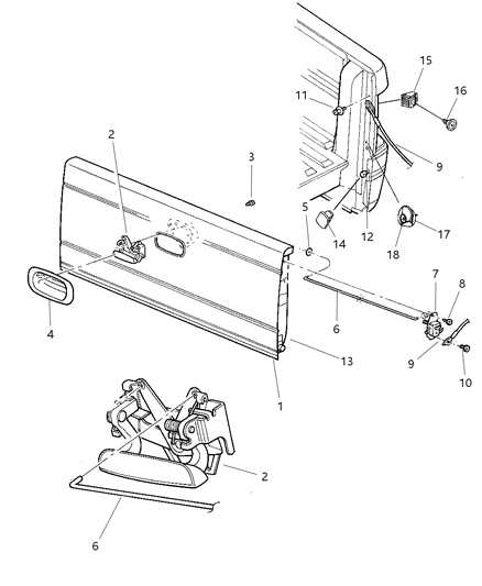 2007 Dodge Dakota Screw-Shoulder Diagram for 6036665AA