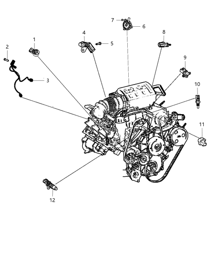 2013 Dodge Durango Sensor - Engine Diagram