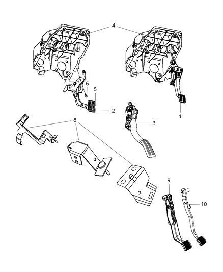 2008 Dodge Ram 3500 Bracket-Connector Diagram for 56051136AC