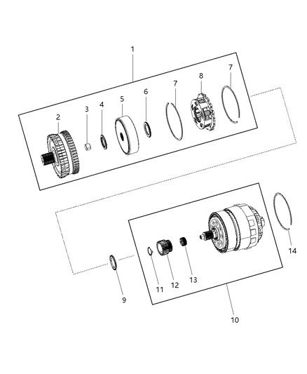 2010 Dodge Avenger Gear Train - Underdrive Compounder Diagram 3