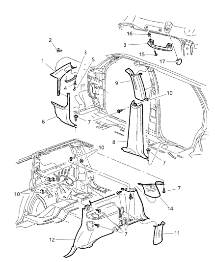 2000 Dodge Durango Screw-Pan Head Diagram for 6504105