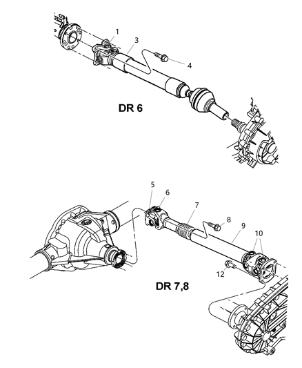 2003 Dodge Ram 1500 Front Drive Shaft Assembly Diagram for 52105990AB