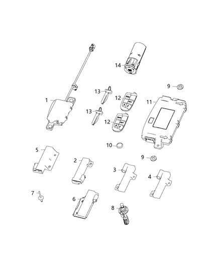 2019 Dodge Challenger Module, Remote Start Diagram 1