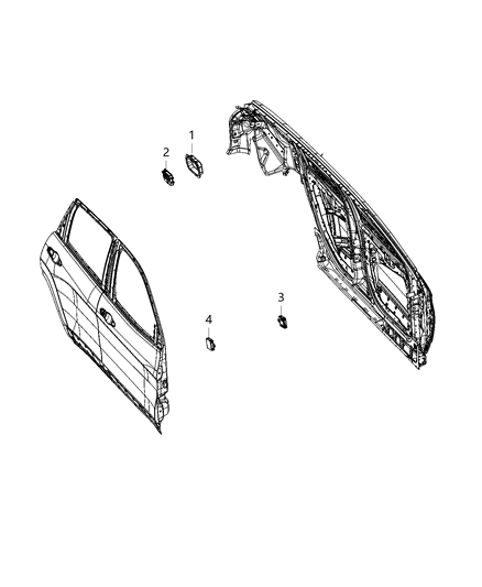 2020 Jeep Cherokee Wiring-Door Diagram for 68376082AC