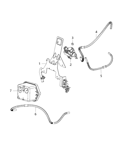 2014 Ram ProMaster 1500 Reservoir-Vacuum Diagram for 68167967AA