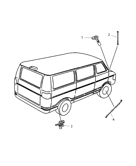 2001 Dodge Ram Wagon Sensors Body Diagram