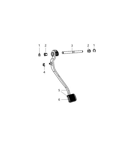 2014 Jeep Wrangler Pedal-Clutch Diagram for 52060412AC