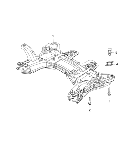 2019 Jeep Compass CROSSMEMBER-Front Suspension Diagram for 68371783AA