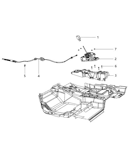 2019 Dodge Journey Gearshift Controls Diagram 2