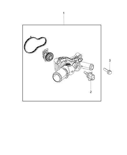 2018 Jeep Renegade Thermostat & Related Parts Diagram 1