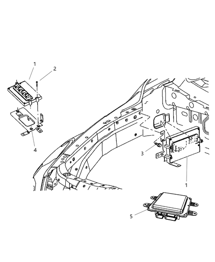 2008 Chrysler Aspen Module-Front Control Diagram for 4692185AC