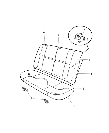 2005 Chrysler Sebring Rear Seat Diagram 7