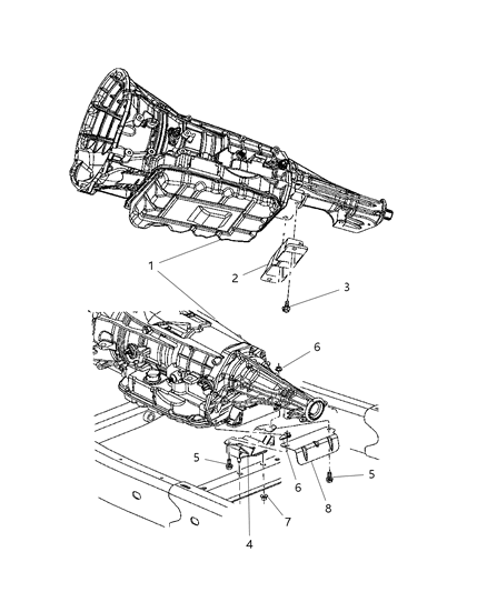 2007 Dodge Durango Mount, Transmission Diagram 2