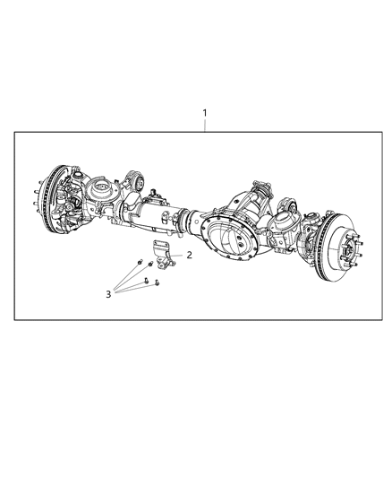 2018 Ram 3500 Front Axle Assembly Diagram 1