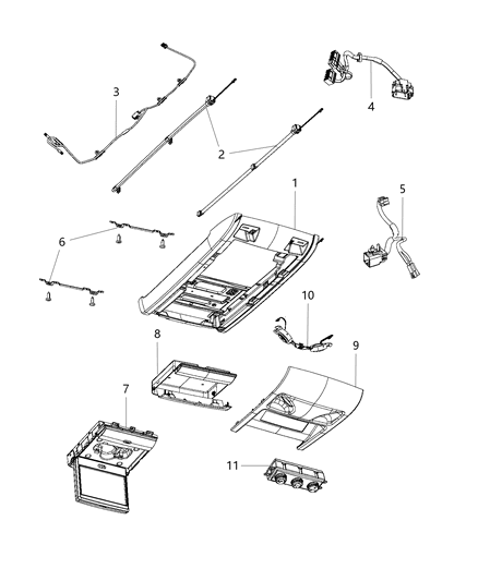 2015 Chrysler Town & Country Overhead Console Diagram 3