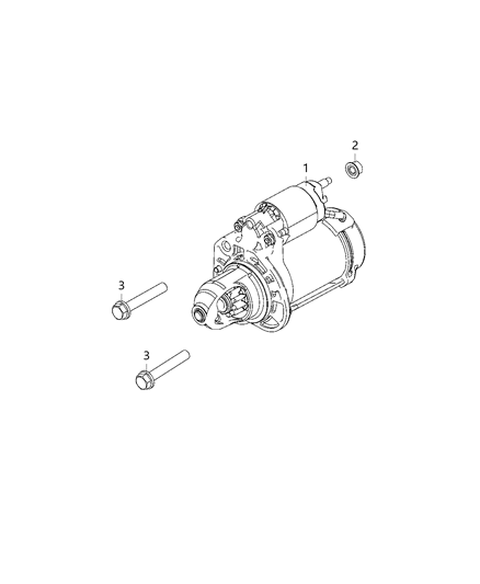 2021 Jeep Grand Cherokee Starter-Engine Diagram for 68430861AA