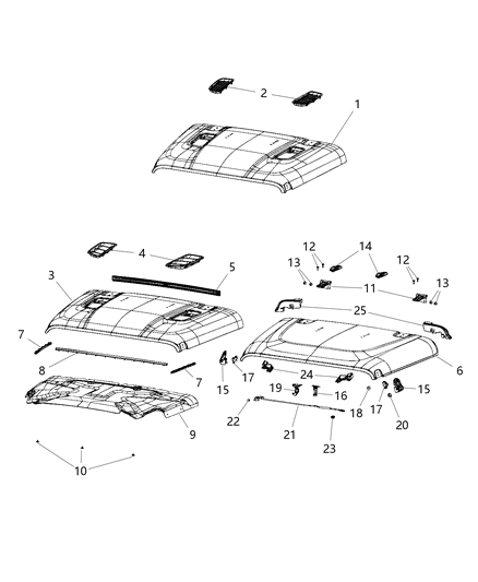 2021 Jeep Gladiator Rod-Hood Prop Diagram for 68293027AD