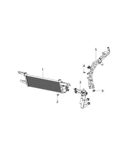 2020 Jeep Compass Transmission Oil Cooler Diagram for 68249191AB