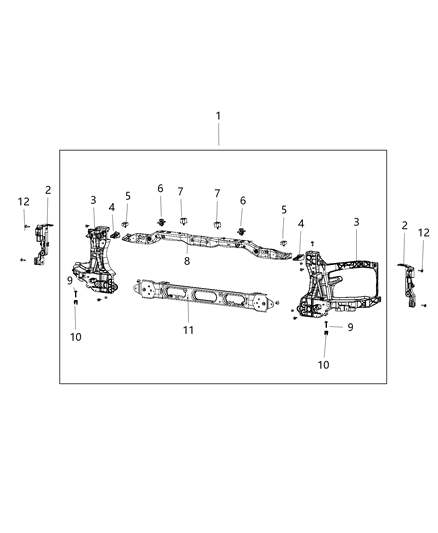 2017 Ram 3500 Radiator Support Diagram