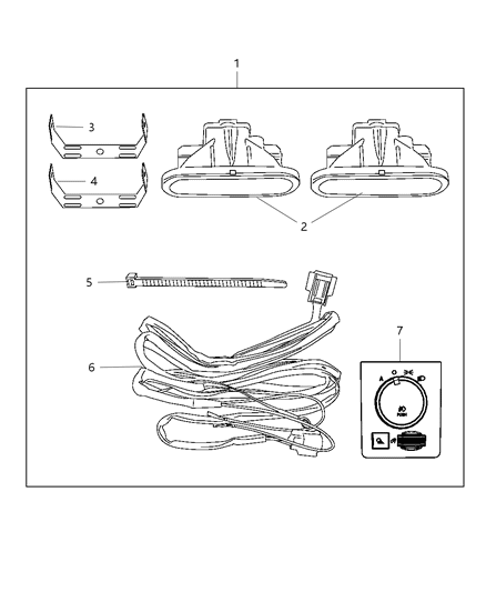 2011 Ram 1500 Light Kit - Fog Diagram