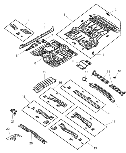 1999 Dodge Durango Floor Pan Diagram