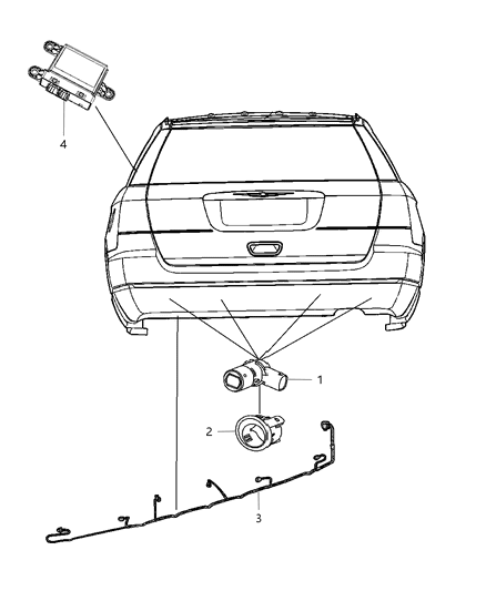 2013 Dodge Journey Wiring-Rear FASCIA Diagram for 68080317AA