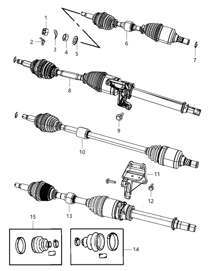 2011 Jeep Patriot Shaft , Axle Diagram 3