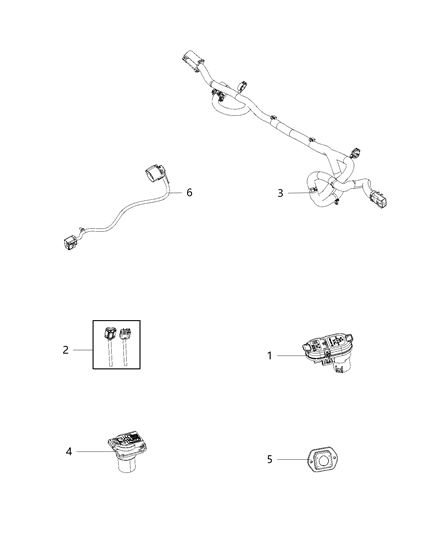 2019 Ram 2500 Wiring-Trailer Tow Diagram for 68398006AD