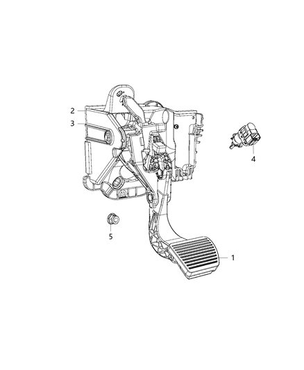 2018 Jeep Compass Pedal-Brake And Clutch Diagram for 68319941AA