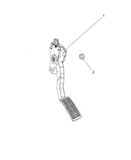 2008 Jeep Wrangler Accelerator Pedal & Related Diagram